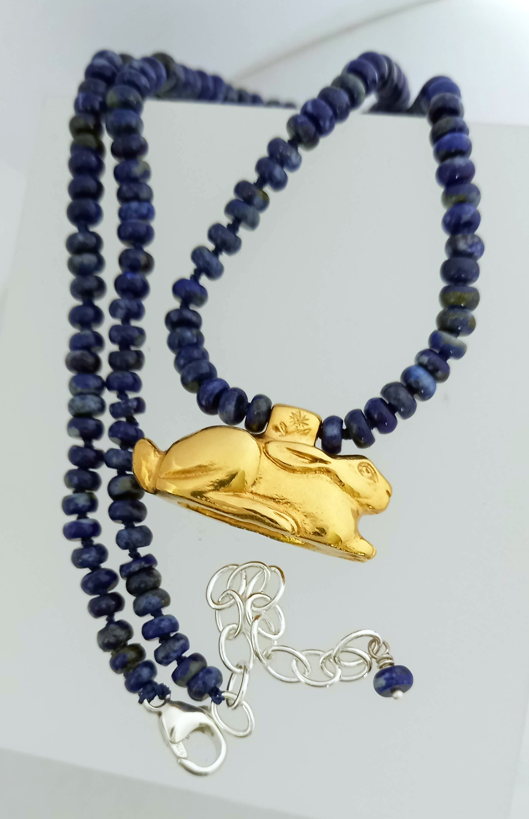 Meadow Hare Lapis Lazuli Necklace