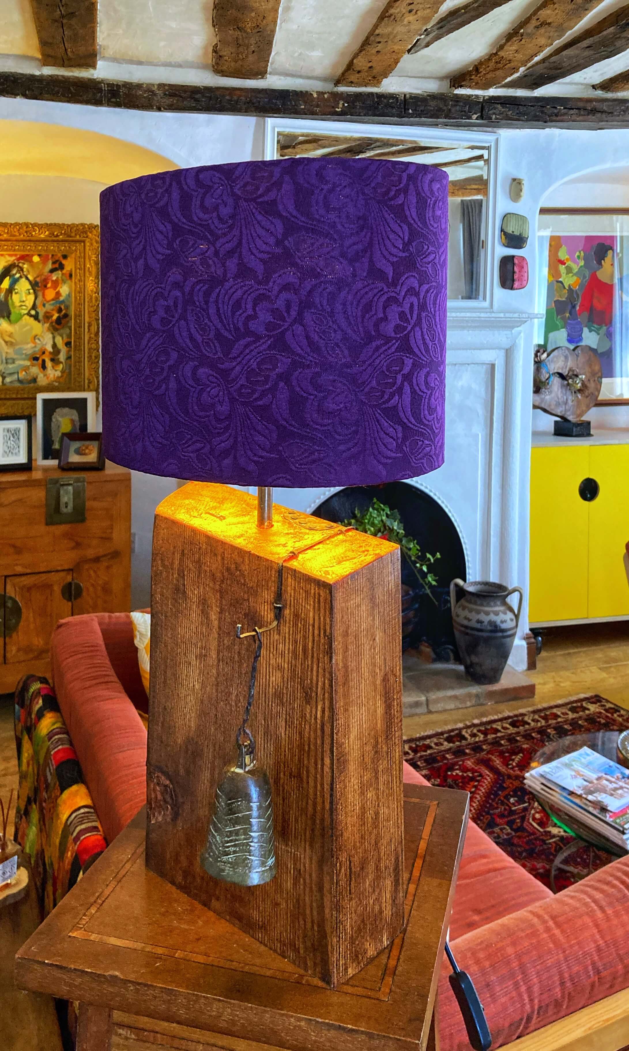 Lamp with Purple Shade